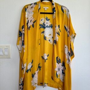 LOFT Kimono Floral Yellow, sz M/L